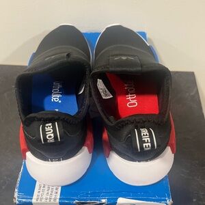 Adidas Kids Black and Red Sneakers with White Soles